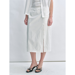 饰 高密纯棉钉珠装 侧开叉直筒半裙 vol.16 PLANITES