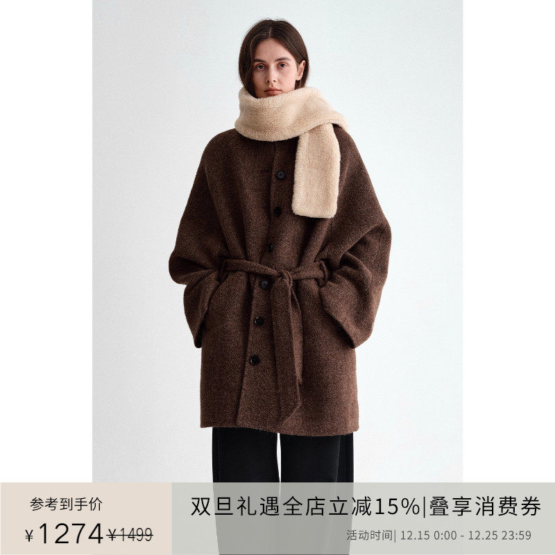 PLANITES全羊毛双面呢大衣外套