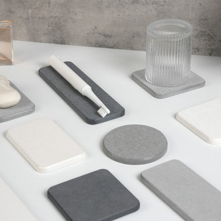 硅藻泥吸水垫硬板速干杯垫浴室卫生间洗手台厨房水龙头地垫小尺寸
