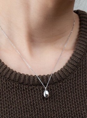 日本2026长款极简水滴吊坠项链女款高级感轻奢小众气质百搭锁骨链