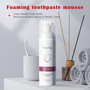 跨境doctor tony泡沫牙膏慕斯toothpaste出口英文包裝