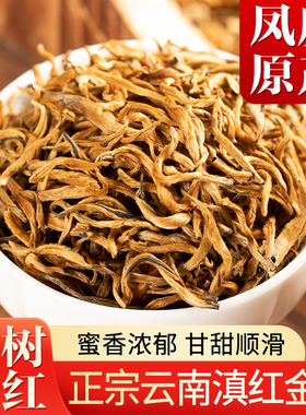 云南凤庆正宗古树滇红金芽特级蜜香浓香型红茶罐装茶叶
