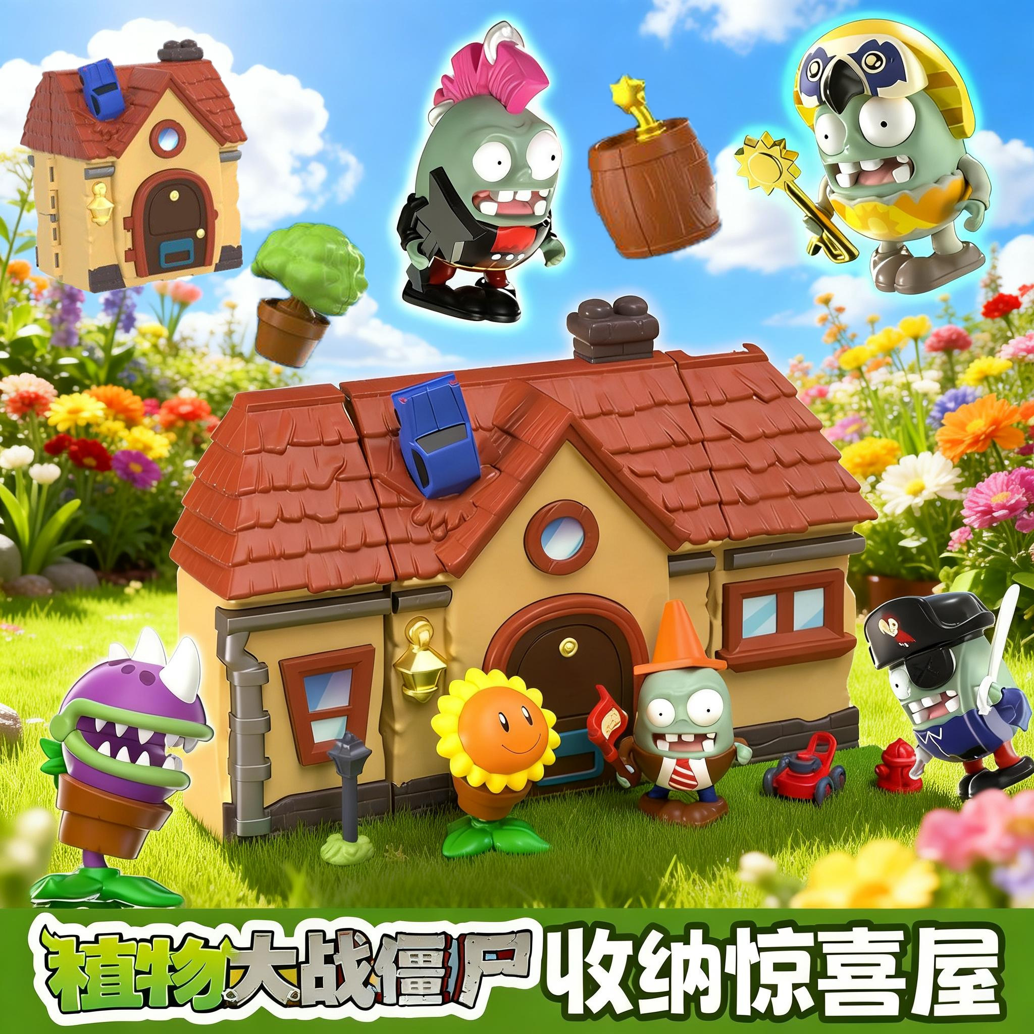 正版植物大战僵尸玩具奇趣惊喜屋2026新款男孩益智儿童积木盲盒,模玩/动漫/周边/娃圈三坑/桌游,盒蛋/扭蛋/联名摆件,淘宝优惠券,粉丝福利购,淘宝优惠卷