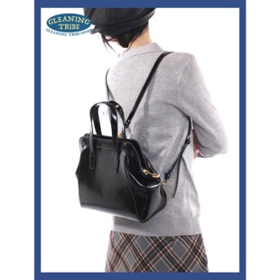 拾遗部落HOME原创美式复古学院通勤百搭大容量两种背法手提双肩包