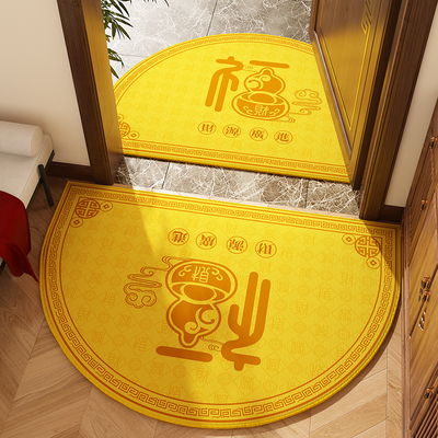 金色风水入户门地垫防滑