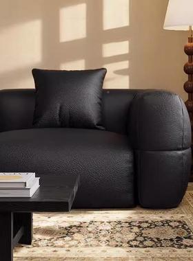 10994式极简客厅家用多人沙发小排户型酒店堂中古风大轻奢皮艺意