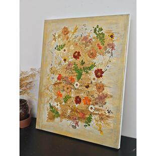 花繁春序奶油风花卉卧室挂画玄关装饰画小众艺术客厅沙发背景壁画