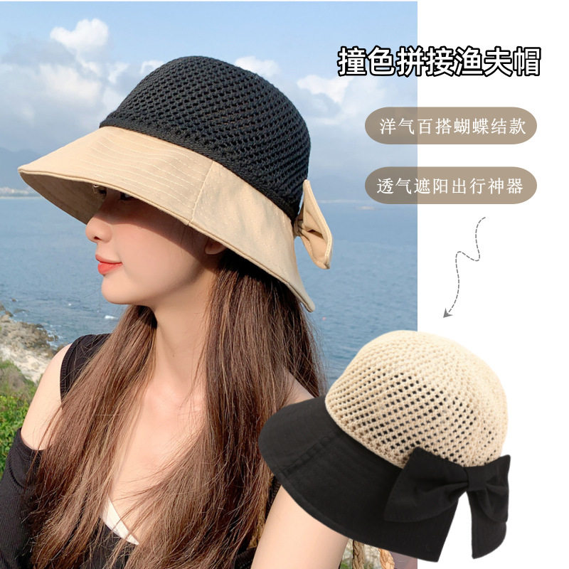 日本海边可折叠草帽女新款法式遮阳防晒沙滩大帽檐度假旅游太阳帽