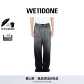 宽松垂感渐变长裤 WE11DONE中性男女同款 休闲 免费改裤