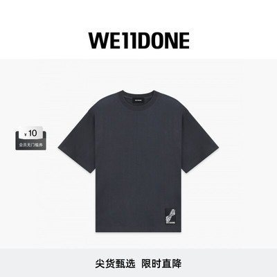 【明星同款】WE11DONE25早秋中性男女同款DNA LOGO宽松短袖T恤