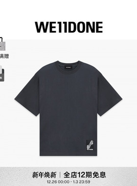 WE11DONE25早秋新品中性男女同款DNA LOGO休闲宽松短袖T恤