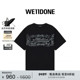 WE11DONE25秋冬男女同款 We11doneT恤宽松朋克千禧风街头感