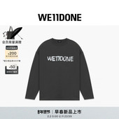 WE11DONE26春季 T恤休闲日常 趣味手绘logo长袖 新品 男女同款