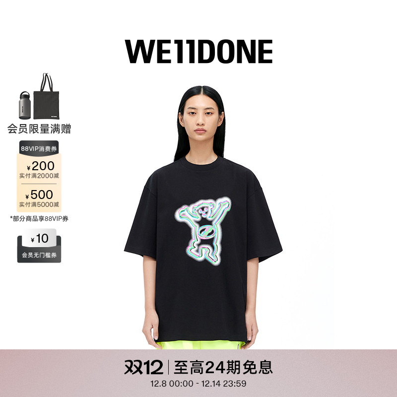 中性短袖WE11DONE印花