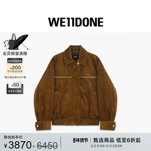 【明星同款】WE11DONE25秋冬女士灯芯绒哈灵顿夹克休闲时尚复古风