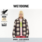 夹克休闲 Logo格子衬衫 明星同款 WE11DONE25秋冬男女同款