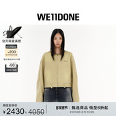 WE11DONE25早秋女士褪色效果工装 夹克简约翻领小logo外套