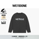 趣味手绘logo长袖 男女同款 T恤宽松休闲日常 新品 WE11DONE26春季