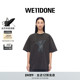 圆领T恤 宽松休闲短袖 明星同款 WE11DONE中性小熊印花图案时尚