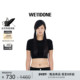 WE11DONE女士水钻样式 T恤 圆领短袖 合身短款 修身