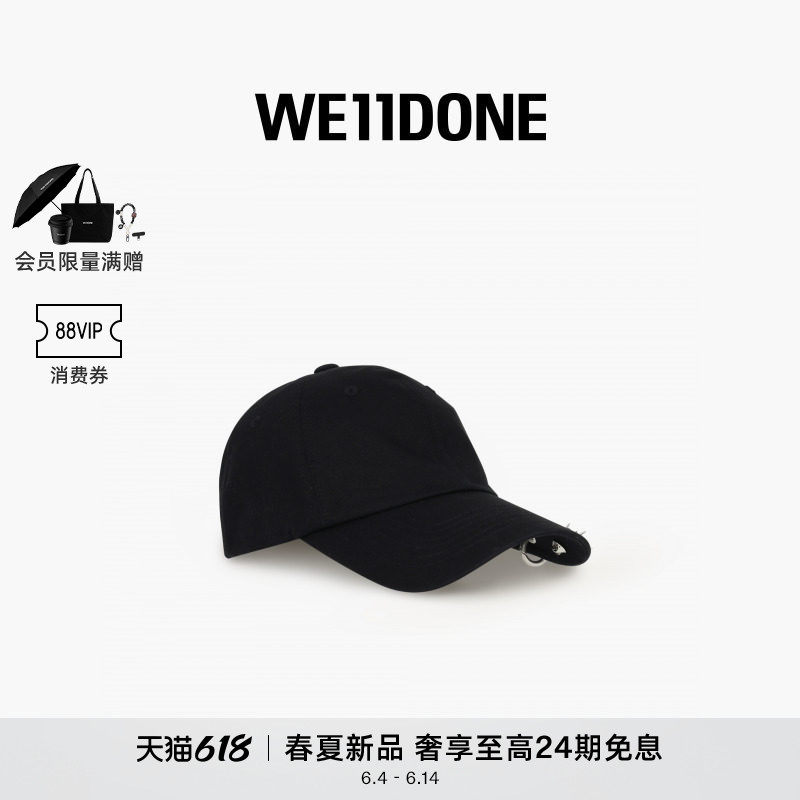 WE11DONE26春季新品铆钉玫瑰棒球帽潮流时尚个性