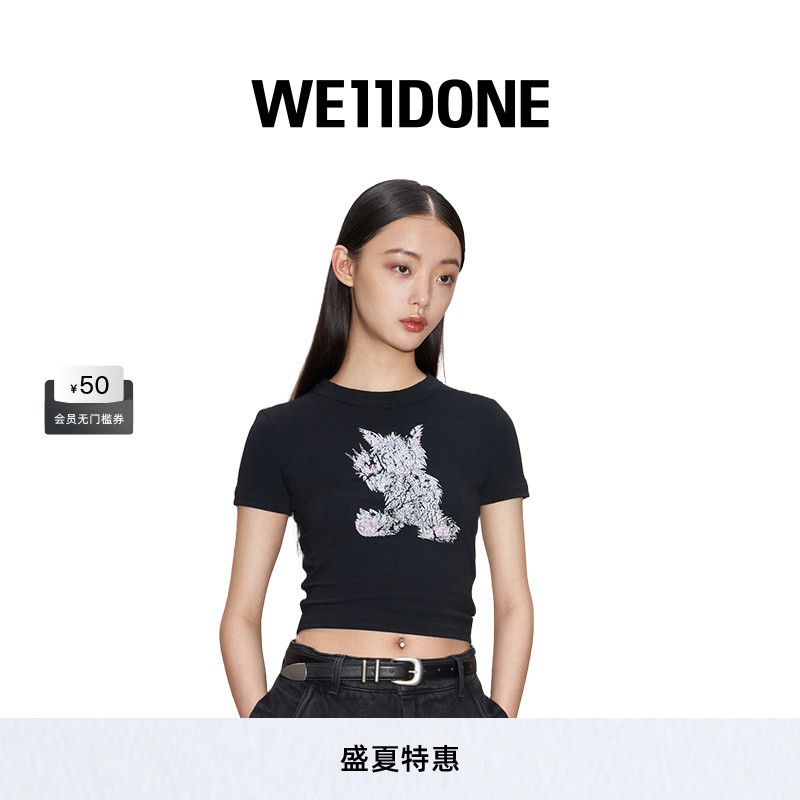 女士早春WE11DONE印花T恤