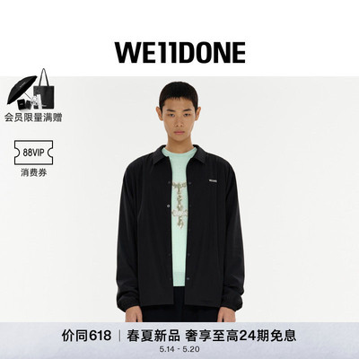 WE11DONE26春季新品男女同款Logo教练夹克时尚潮流休闲简约