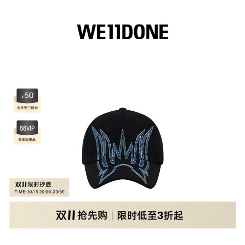 棒球帽WE11DONE牛仔中性