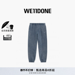 【免费改裤】WE11DONE25秋冬男士褪色束脚慢跑裤运动休闲舒适
