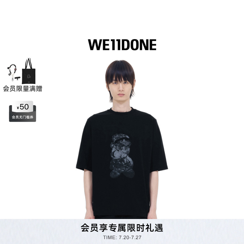 男女短袖T恤WE11DONE印花