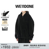 巴恩风 抓绒拉链连帽衫 明星同款 WE11DONE男女同款