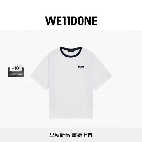 WE11DONE26早秋新品男女同款经典LOGO徽标短袖T恤潮流时尚休闲
