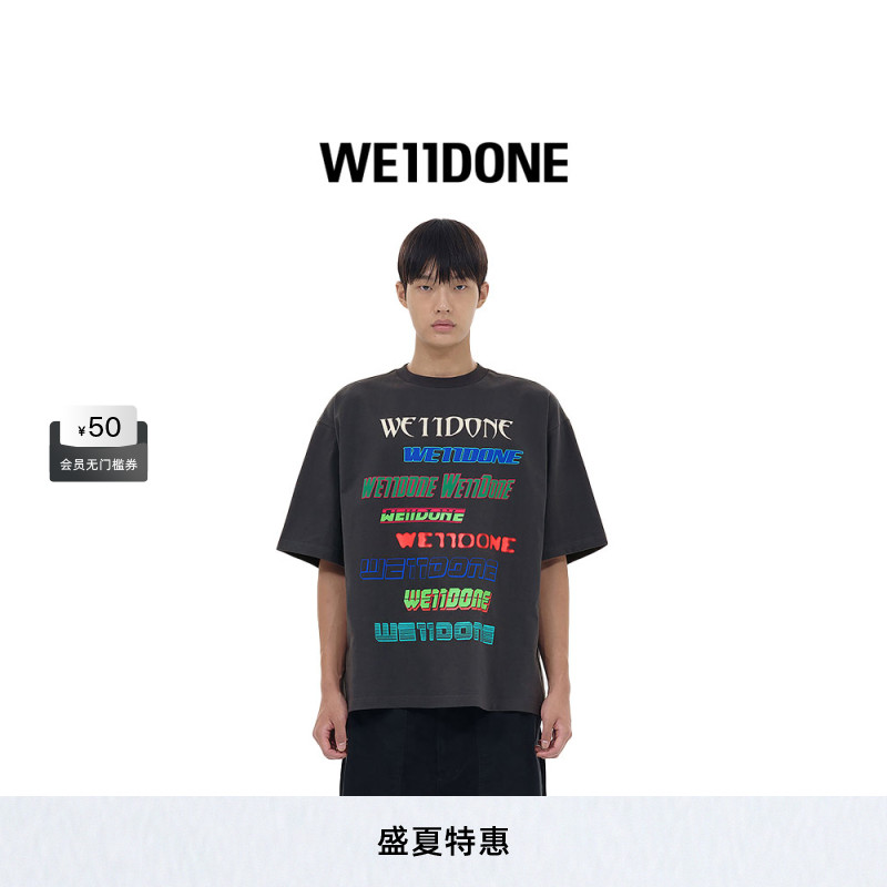 中性短袖WE11DONE印花