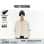 WE11DONE25早秋中性男女同款 宽松休闲刺绣logo层叠衬衫