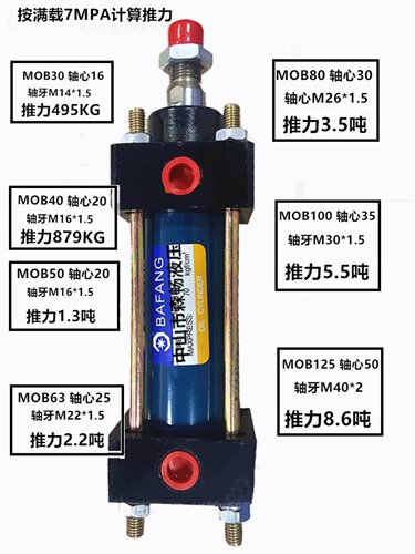新品液压油缸 模具专用液压MOB40*25/5/7缸5/1000/125压力7MPA 轻