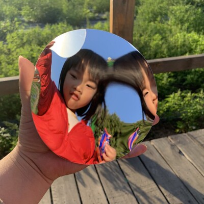 可裁剪的手工DIY变形镜子自粘