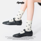 长袜秋季 蝴蝶结袜子女2025新款 中筒袜春秋miu风甜美无骨配小皮鞋