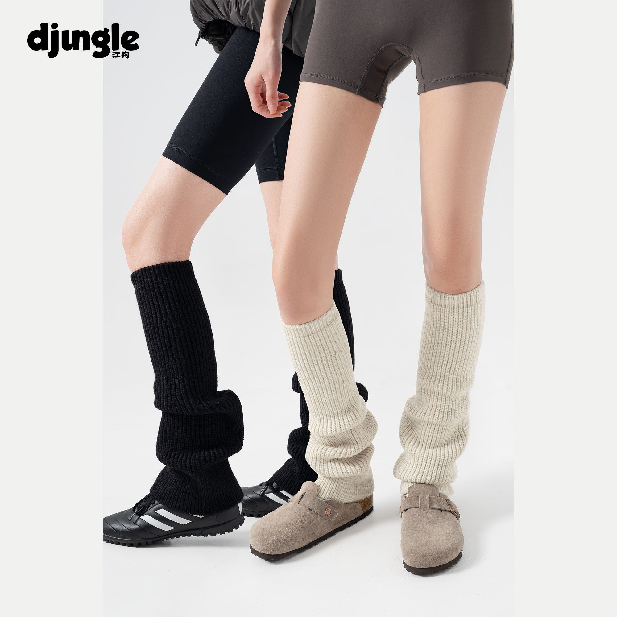 lulu同款针织堆堆袜套女学院风小腿袜春秋季保暖百搭显瘦腿套袜子