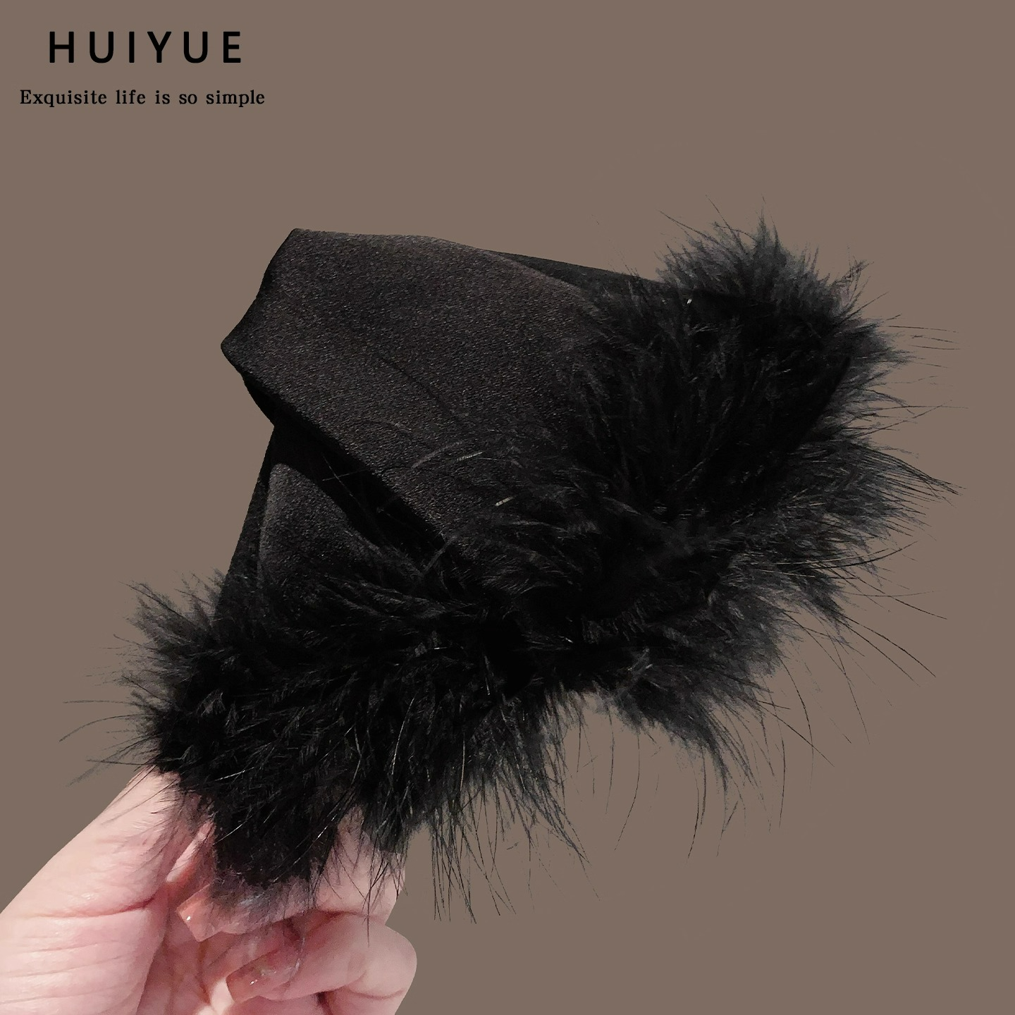 高级感黑色毛绒发夹2025新款毛毛贝壳发卡后脑勺盘发鲨鱼夹子头饰,饰品/流行首饰/时尚饰品新,发饰,淘宝优惠券,粉丝福利购,淘宝优惠卷
