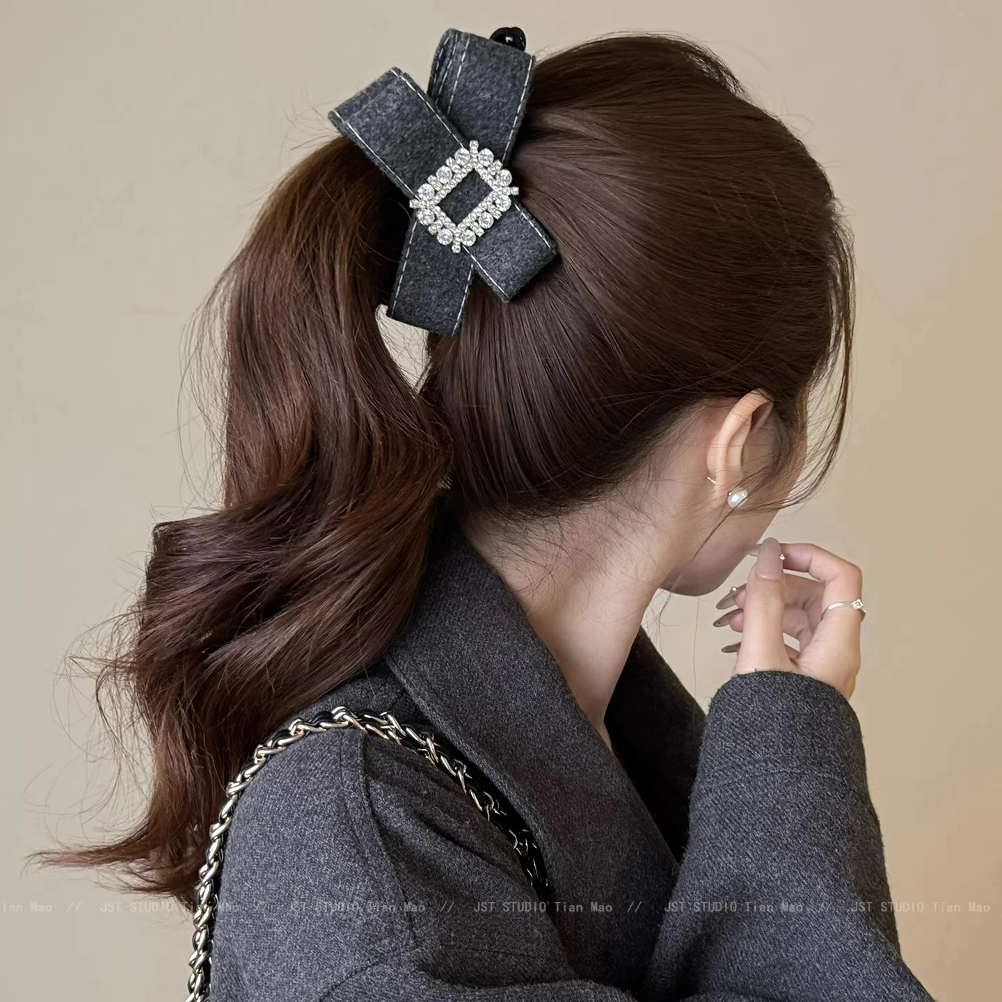 时尚轻奢蝴蝶结高马尾香蕉夹抓夹女2025新款高级感一字扭扭夹发饰,饰品/流行首饰/时尚饰品新,发饰,淘宝优惠券,粉丝福利购,淘宝优惠卷