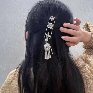 复古民族风侧边发夹女小众设计高级感古风中式 发饰拍照头饰