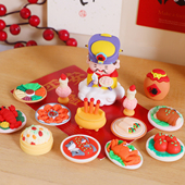 灶王爷 求神拜佛工位好物灶神年夜饭糕点贡品摆件卡通软胶玩偶