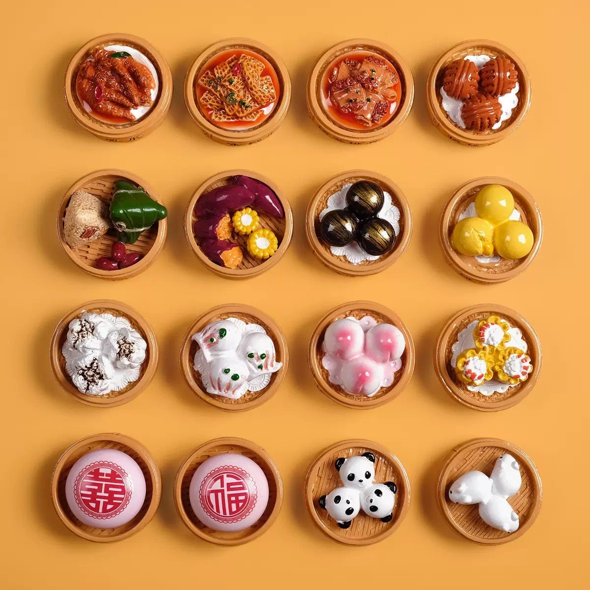 【港式茶餐厅美食冰箱贴】香港广东广式茶点心磁贴特色纪念伴手礼