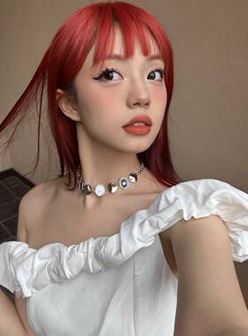 y2k辣妹项链女潮原创设计复古冷珐琅玫瑰印花油画镜框时尚choker