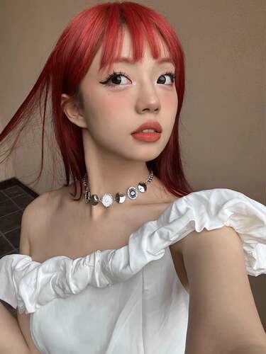 y2k辣妹项链女潮原创设计复古冷珐琅玫瑰印花油画镜框时尚choker