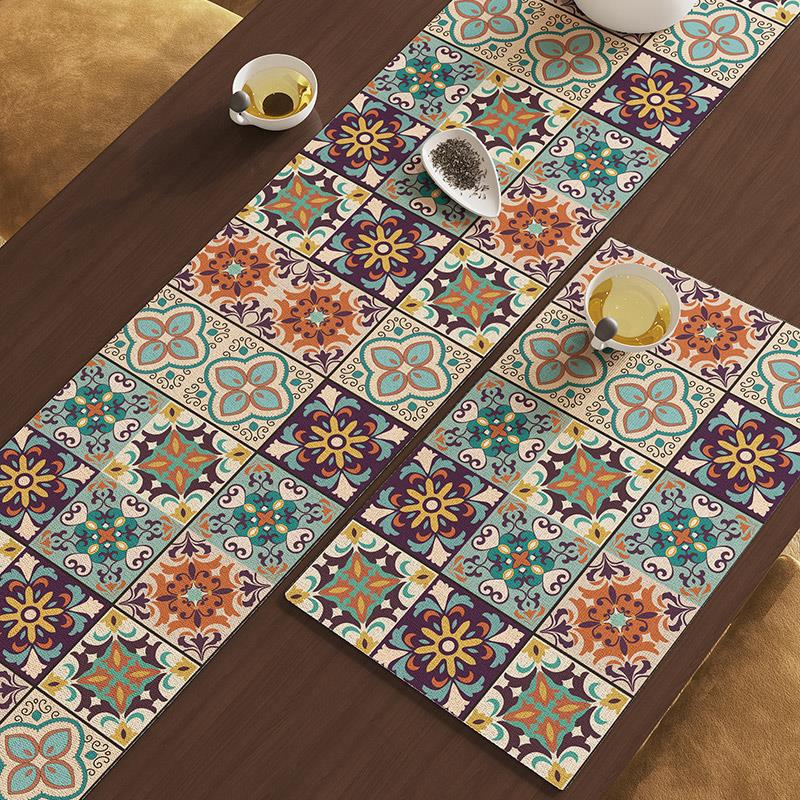 【天猫正品】防水桌旗桌布茶垫吸油吸水茶台垫茶桌茶几长条茶席餐