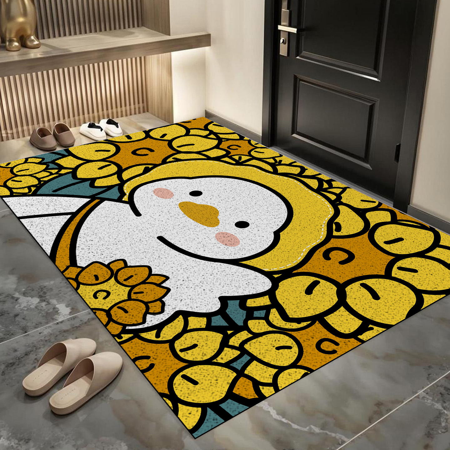 卡通入户门地垫防滑耐脏可爱地垫