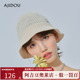 阿吉豆AJIDOU遮阳草帽时尚 ins风小众设计百搭显瘦帽子草帽休闲帽