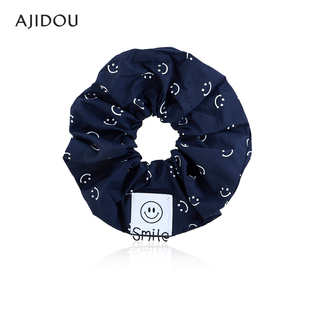 阿吉豆AJIDOU发圈女款 扎头发饰品 微笑脸大肠发圈百搭丸子头绳韩式