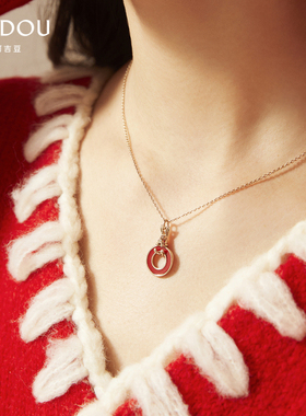 阿吉豆项链红色本命年